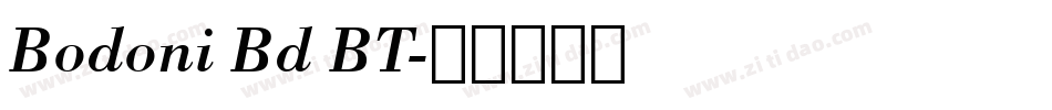 Bodoni Bd BT字体转换